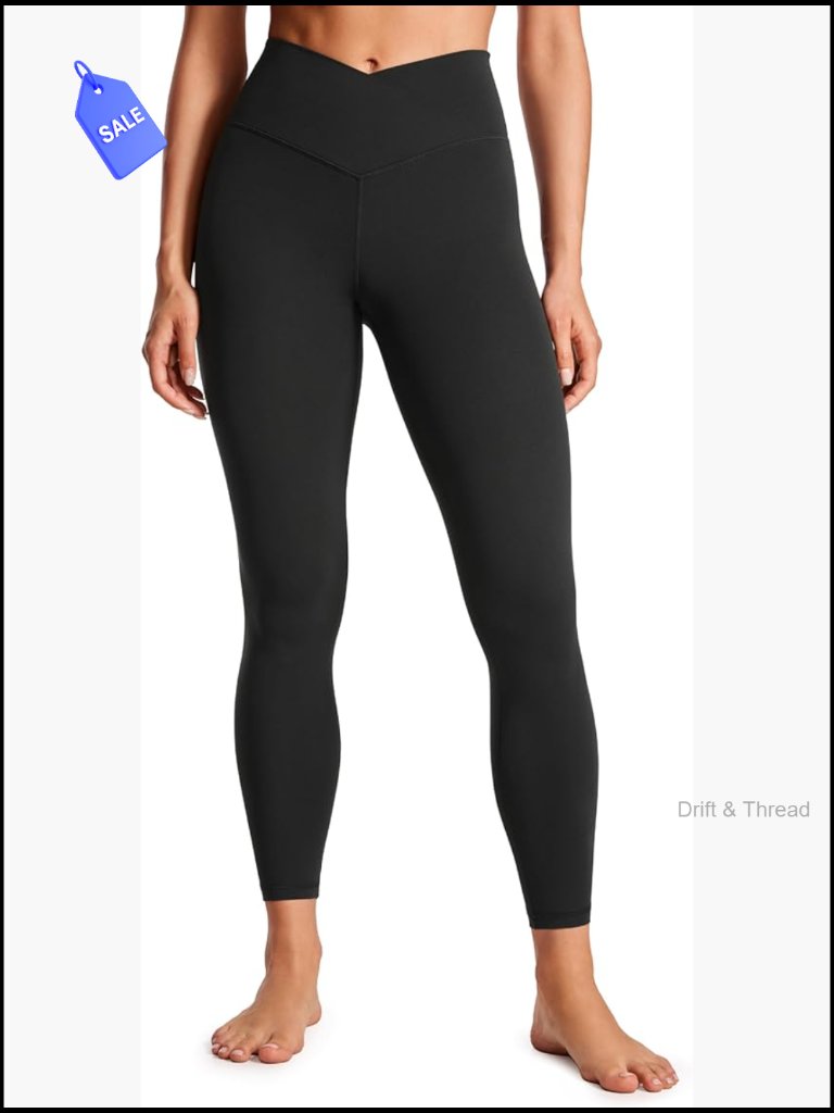 High Waist Crossover Yoga Leggings 25" Butterluxe Fabric Workout